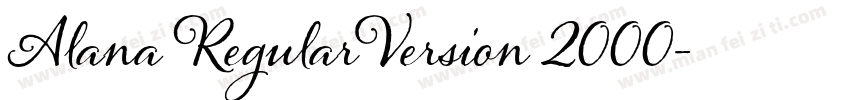 Alana RegularVersion 2000字体转换